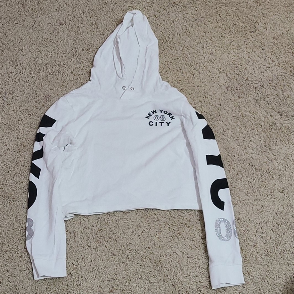 NYC cropped hoodie